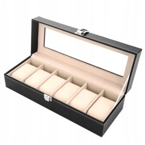 Pudełko etui organizer szkatułka na zegarki 6 szt