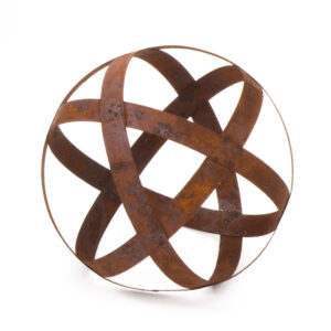 Mała Kula Sferyczna Dekoracja Rustykalna Rdza 20 cm