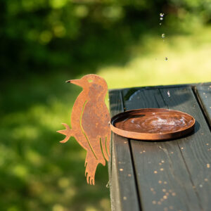 Poidło Dla Ptaków Rdzawe Rustykalne Stylowe Szpak