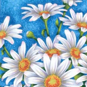 HAFT DIAMENTOWY MARGARETKI DIAMOND PAINTING MOZAIKA DIAMENTOWA ZESTAW 5D 40X30CM DP