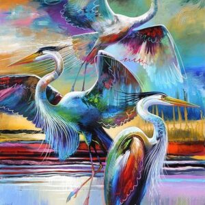 Haft diamentowy Czaple mozaika diamentowa diamond painting 40x30cm DP191