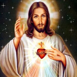 HAFT DIAMENTOWY SERCE JEZUSA DIAMOND PAINTING MOZAIKA DIAMENTOWA ZESTAW 5D 40X30CM DP270