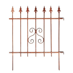 Rdzawy Obrzeże Płotek Ogrodowy z Wzorem 81 cm x 95 cm