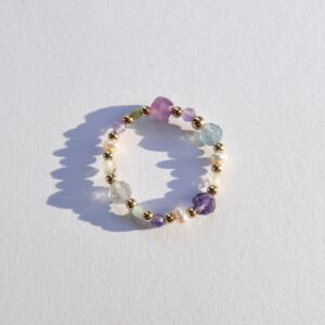 Pierścionek elastyczny candy fluoryt