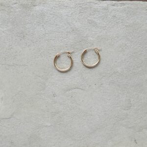 Kolczyki koła klasyczne złote 19 mm