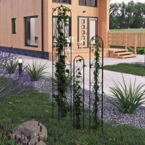 Pergola Metalowa Pnąca Ogrodowa Róże Trejaż Czarna H150 SREDNIA