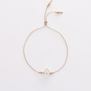 Bransoletka na sznurku z kryształem górskim HERKIMER Moya