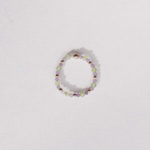 Pierścionek elastyczny ametyst i oliwin