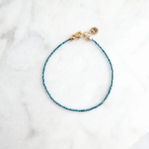 Bransoletka z zielonym diamentem unikat no. 386