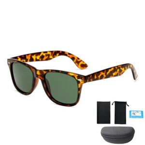 Okulary przeciwsłoneczne D03 panterka ciemno zielone