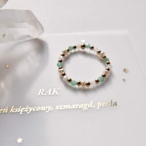 Pierścionek elastyczny znak zodiaku rak