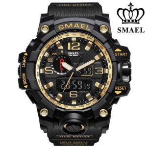 Zegarek męski military Smael Camouflage złoty