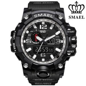 Zegarek męski militarySmael Camouflage biały na pasku