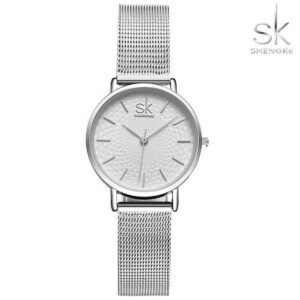 Zegarek damski na bransolecie Shengke Milan srebrny