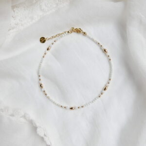 Bransoletka na nogę masa perłowa