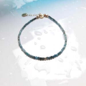 bransoletka cieniowany turmalin indygolit Dark Ocean