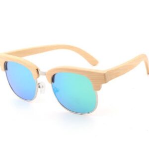 Drewniane okulary przeciwsłoneczne B10-zielone – bambus