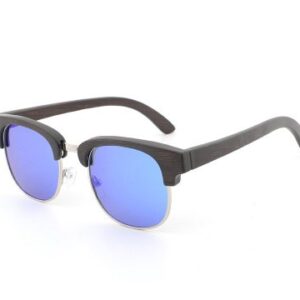 Drewniane okulary przeciwsłoneczne B11-niebieskie – bambus