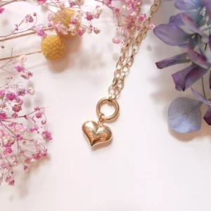 Naszyjnik łańcuch z sercem