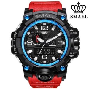 Zegarek męski militarny Smael Camouflage czerwony
