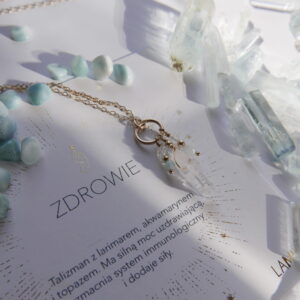 Naszyjnik talizman ZDROWIA z larimarem i akwamarynem