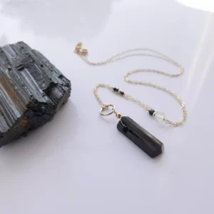 Naszyjnik z czarnym turmalinem unikat no. 455