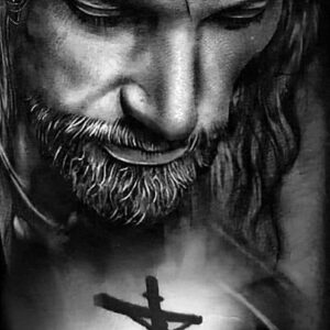 Haft diamentowy duży 85x45cm Jezus ukrzyżowany w koronie cierniowej mozaika diamentowa diamond painting DP206