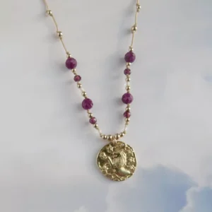 Naszyjnik ze znakiem zodiaku lew