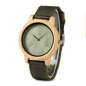 Zegarek damski drewniany na pasku Bobo Bird Green D12