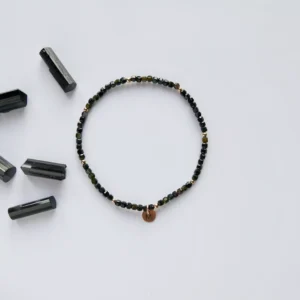 Bransoletka elastyczna czarny turmalin