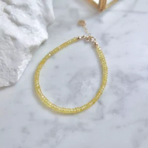 bransoletka szafir żółty unikat no. 474