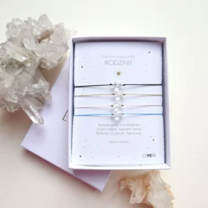 Bransoletka rodzina z kryształem górskim