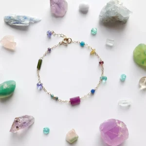 Bransoletka z kolorowych kamieni szlachetnych Candy chain