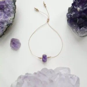 Bransoletka na sznurku ametyst Moya