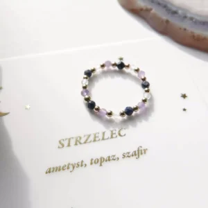 Pierścionek elastyczny znak zodiaku strzelec