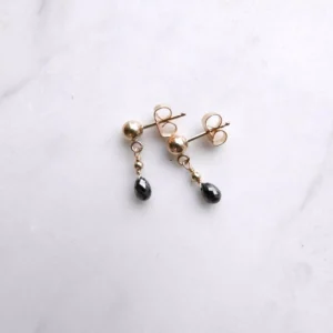 Kolczyki czarny diament karbonado