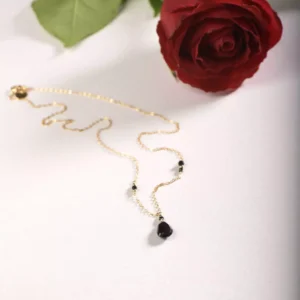 Złoty naszyjnik spinel i spinele unikat no. 400