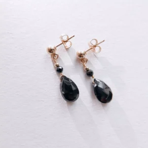 Złote kolczyki ze spinelem unikat no. 401