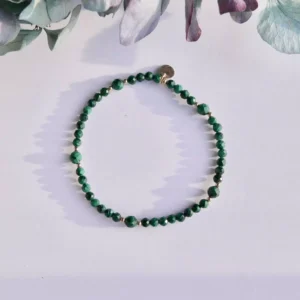 Bransoletka elastyczna malachit