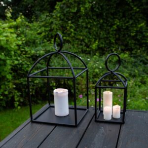 Zestaw Kopuły Latarnie Czarne Na Świece