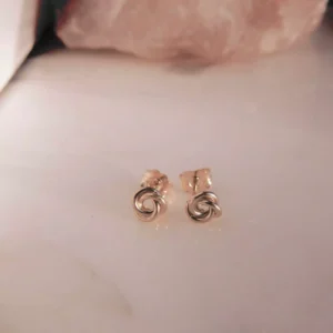 kolczyki supełek złoty