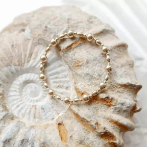 Bransoletka elastyczna złote kulki