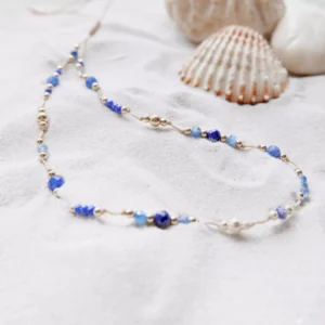 Bransoletka na kostkę kyanit i lapis lazuli Moya