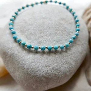 Bransoletka elastyczna turkus różaniec