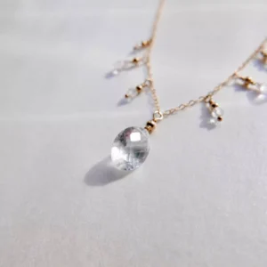 Naszyjnik na ślub z kryształem unikat no. 436