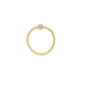 Pierścionek elastyczny gold one labradoryt