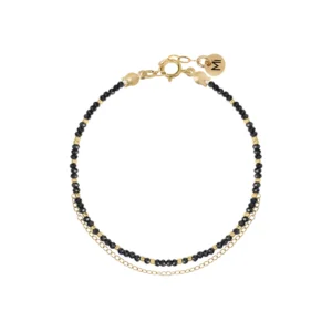 Bransoletka spinel z łańcuszkiem