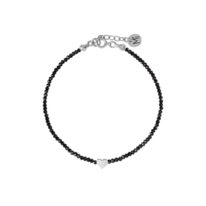 Bransoletka stone silver spinel i serce