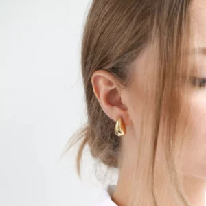 Kolczyki pozłacane łezki małe no. 484