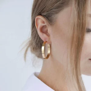 Kolczyki koła płaskie szerokie no. 487